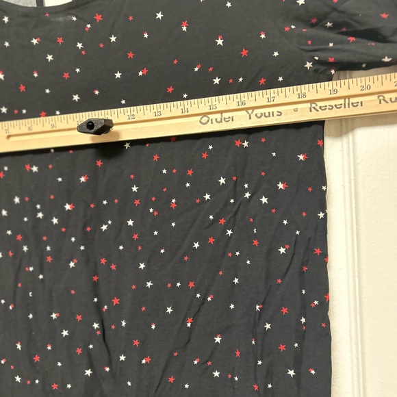 Yumi Kim Black Starts Print Chemise Dress Size Small - Picture 9 of 11